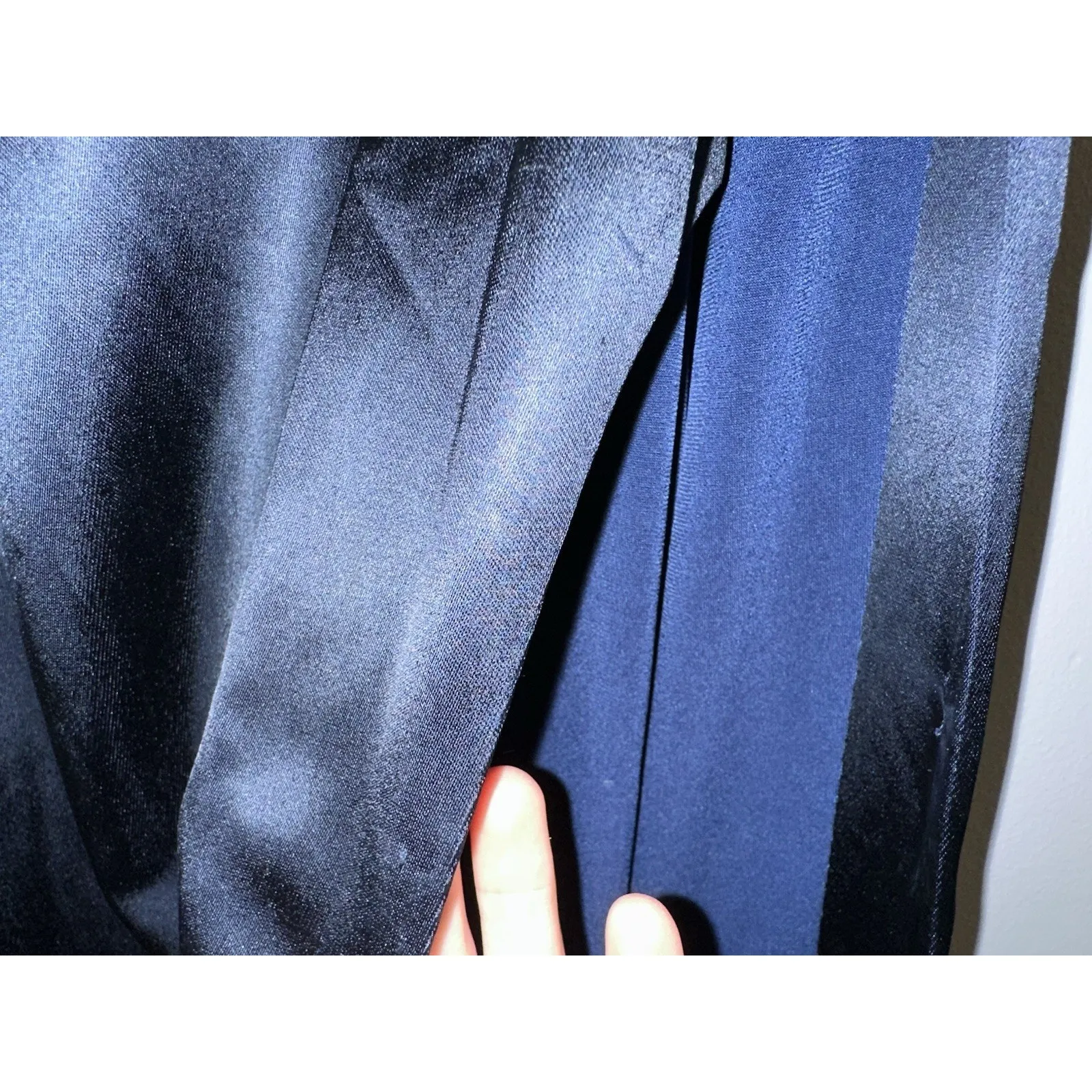 Dress The Population Logan Floral Applique Off the Shoulder Navy Gown Small S - Image 4