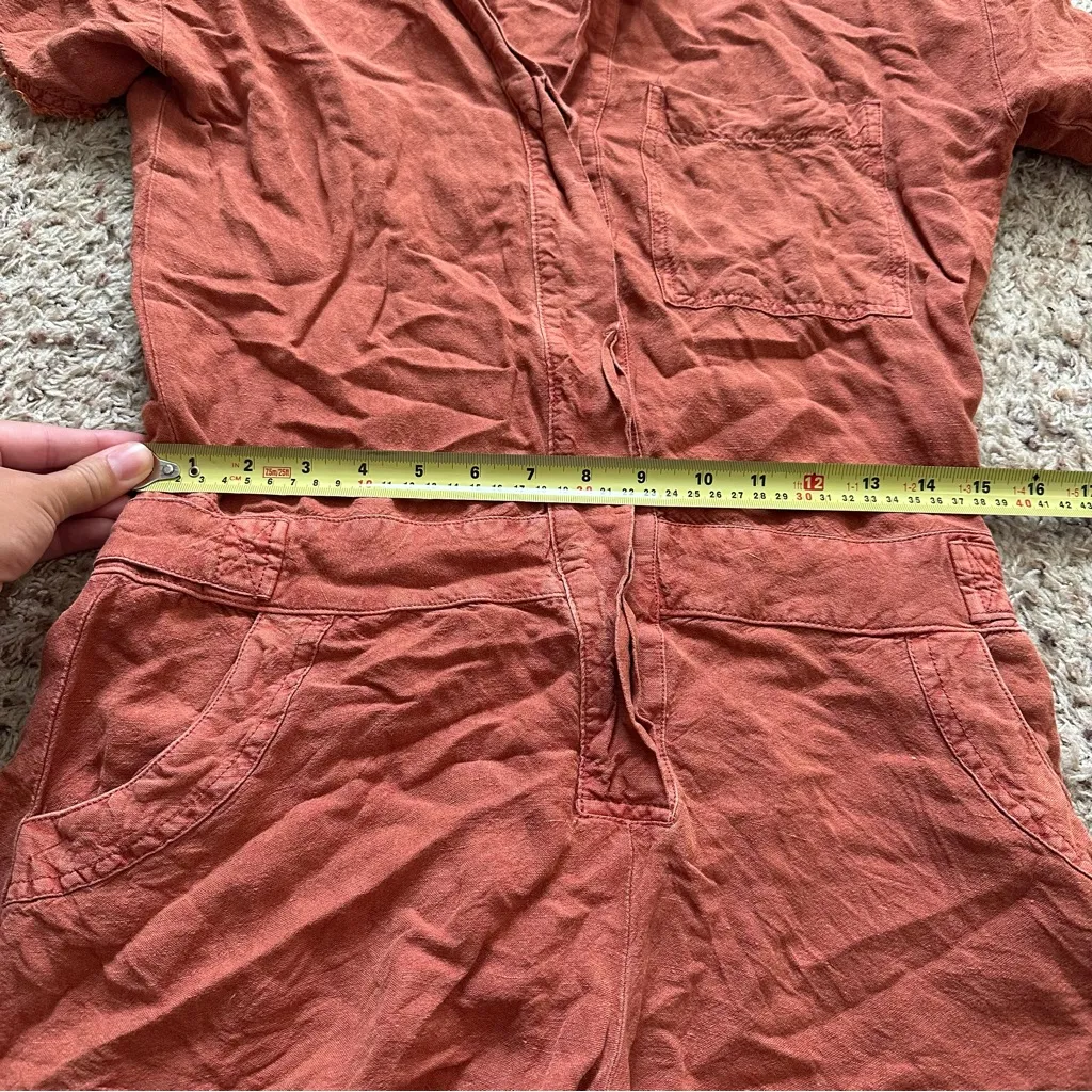 YFB Young Fabulous & Broke Womens Felix Raw Edge Romper Paprika Size Small - Image 8