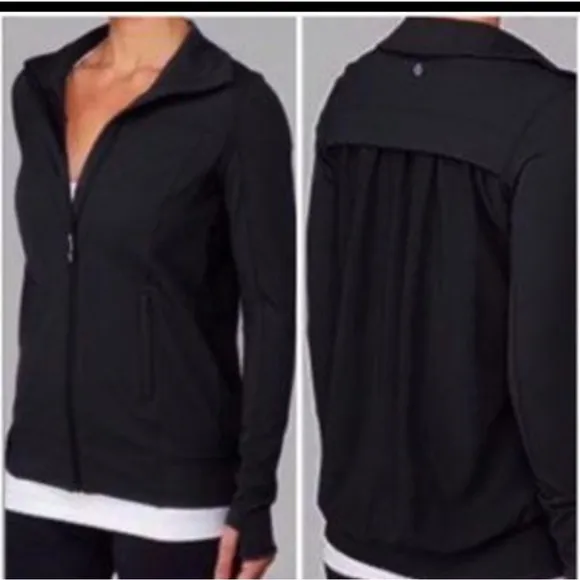 Lululemon Tadasana Mesh Back Jacket in Black - Image 2