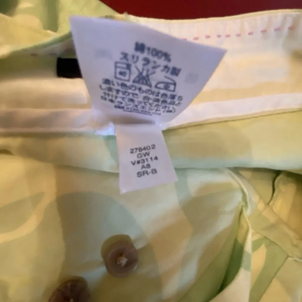 Lands’ End Skort Women’s 12P Green Floral Cotton Golf Tennis Walking Twill skirt - Image 12