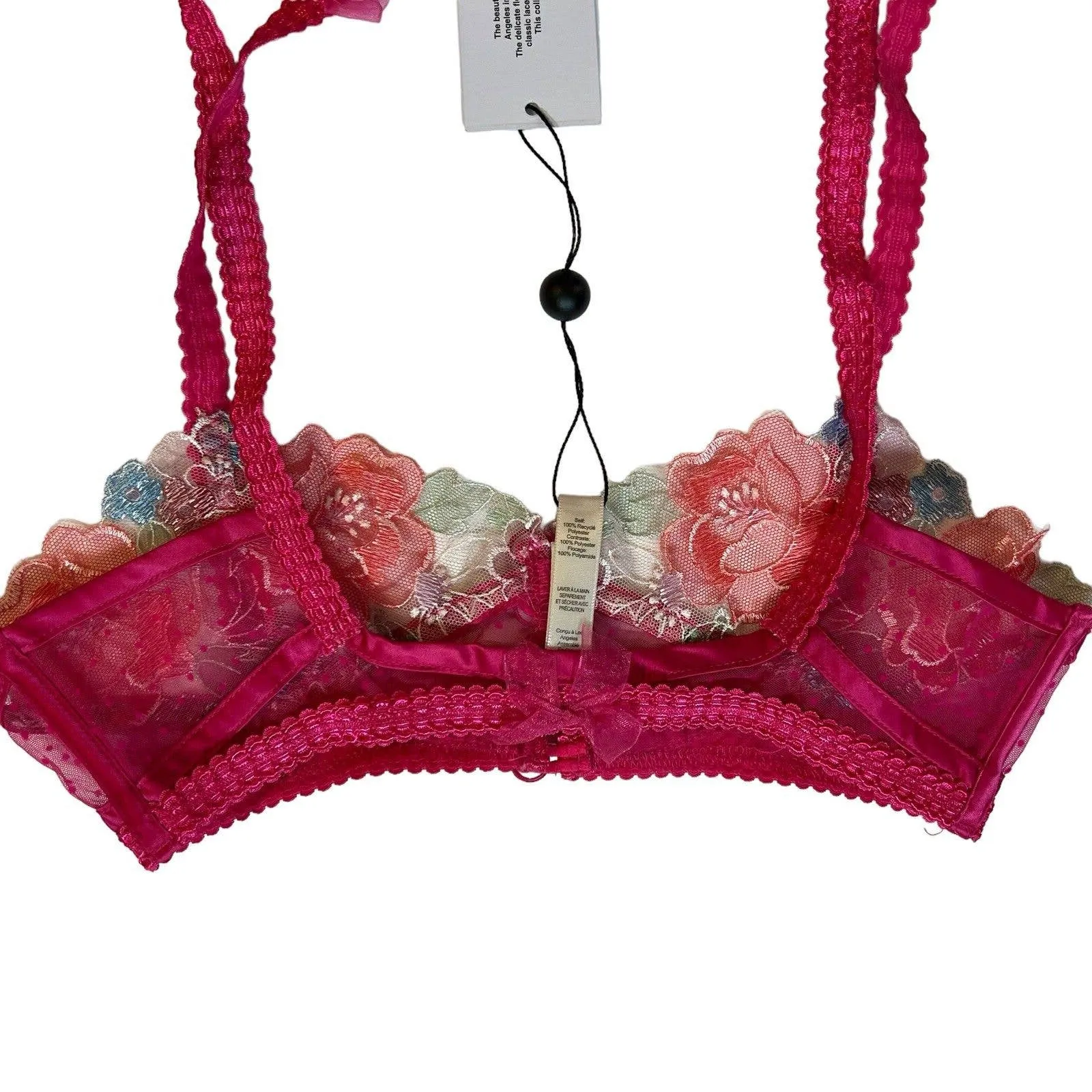 For Love & Lemons Floral‎ Button Garter Belt Magenta XXS New - Image 5