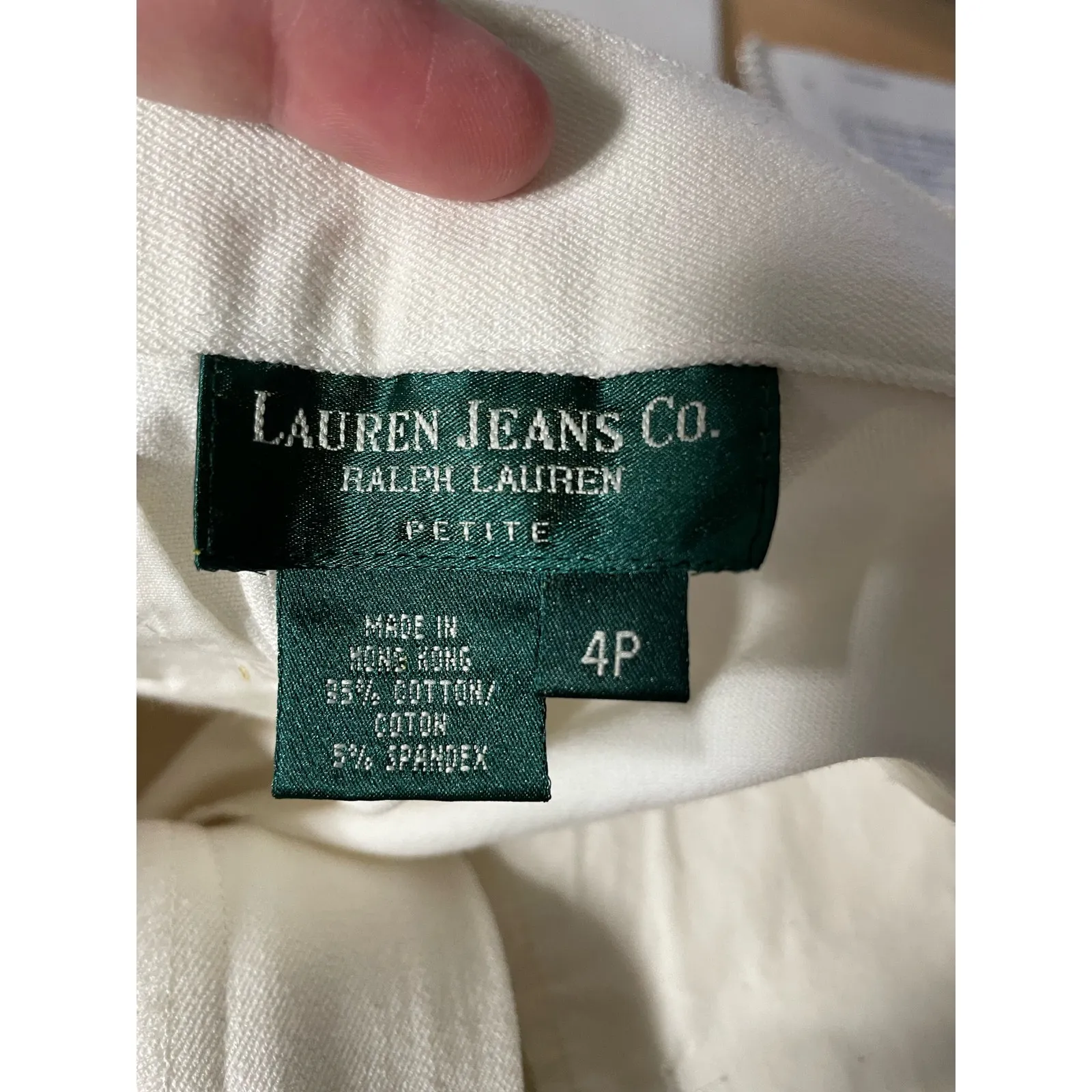 Ralph Lauren Jeans Co Capris Size 4P White High Rise Preppy Country Club Twee - Image 6
