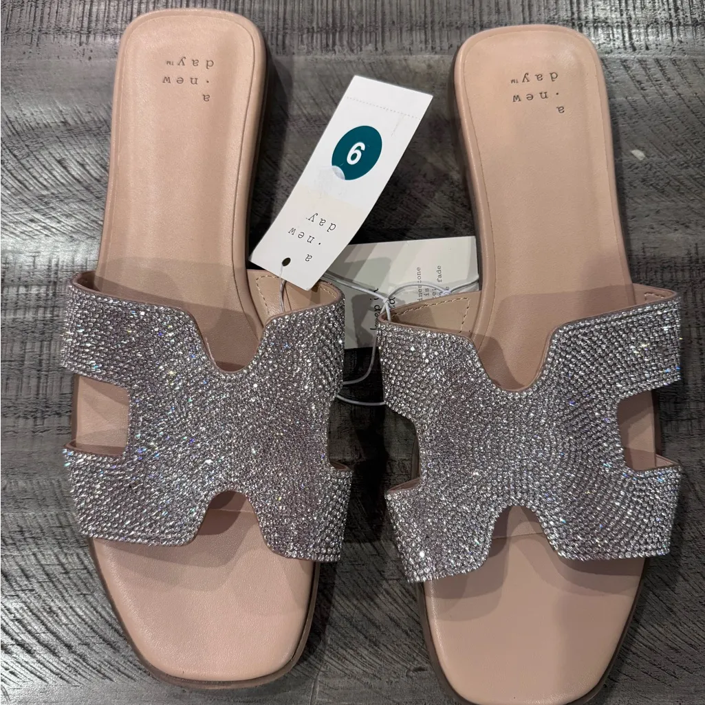 A New day Women's Rhinestone Sandals - size 9 - Image 2