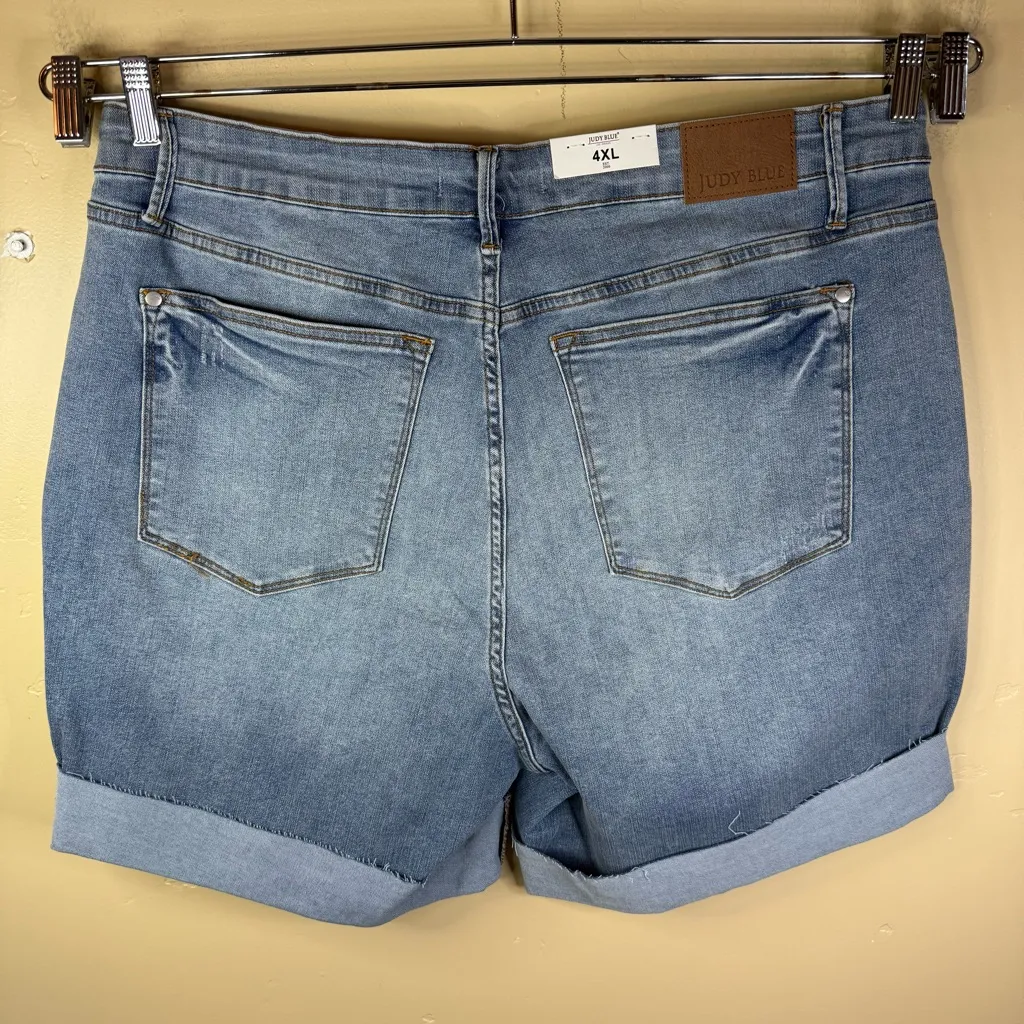 NWT Judy Blue 4XL High Rise Los Angeles Jean Short Grunge‎ Streetwear - Image 8