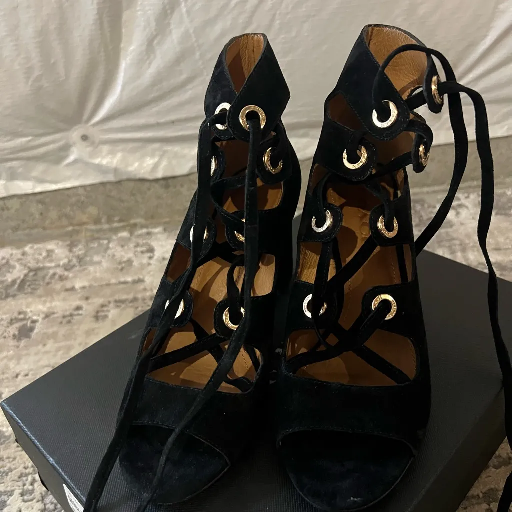 Coach Black Priscilla Lux Suede Heels Size 6.5 US - Image 3