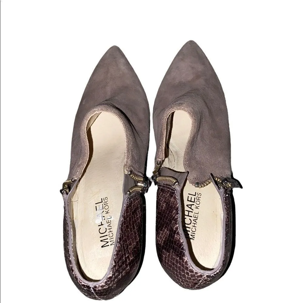 Michael Michael Kors Leather Tan and Brown Booties Size 6 1/2 M - Image 2