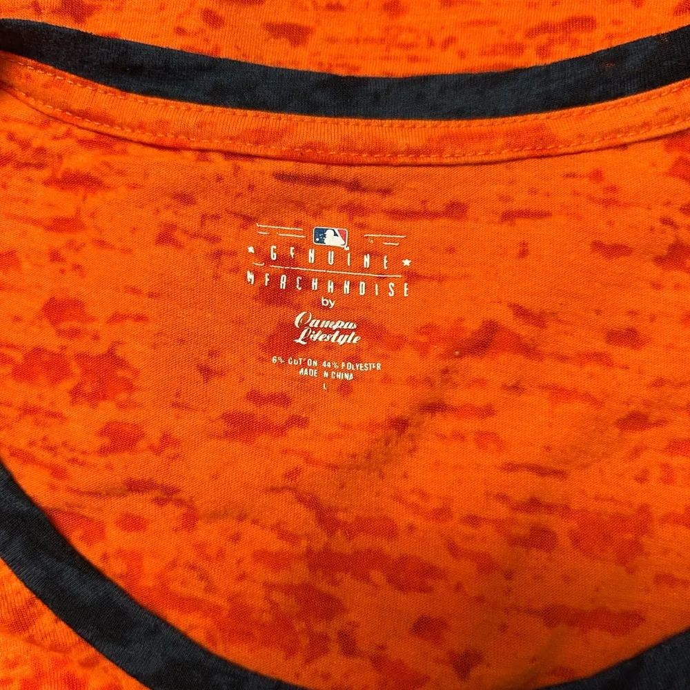 Detroit Tigers Women’s Graphic Tee – Orange & Navy, Size L - Image 8