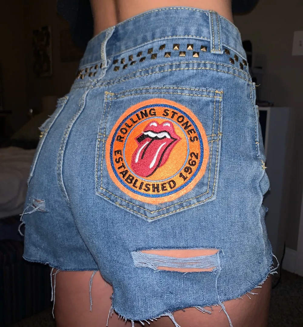 Vintage Rock N Roll Denim Shorts Blue Size M - Image 2