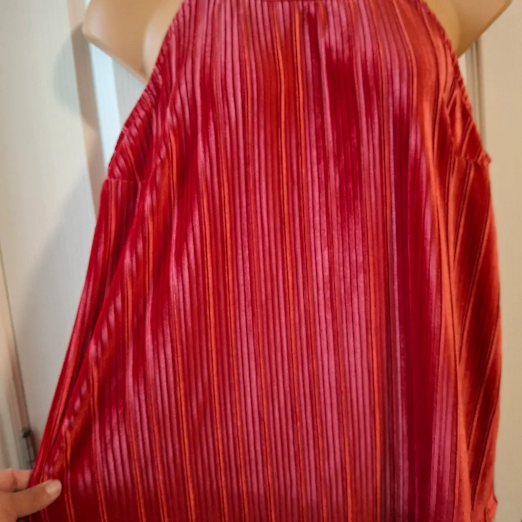 Torrid Sz 1 Elegant Red Pleated Halter Top - Image 6