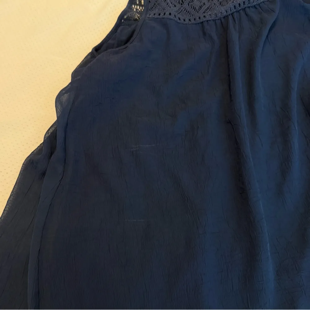 Liz Lange Maternity Dressy Tank Top Blouse Women’s Size Large Flowy Blue Boho - Image 10