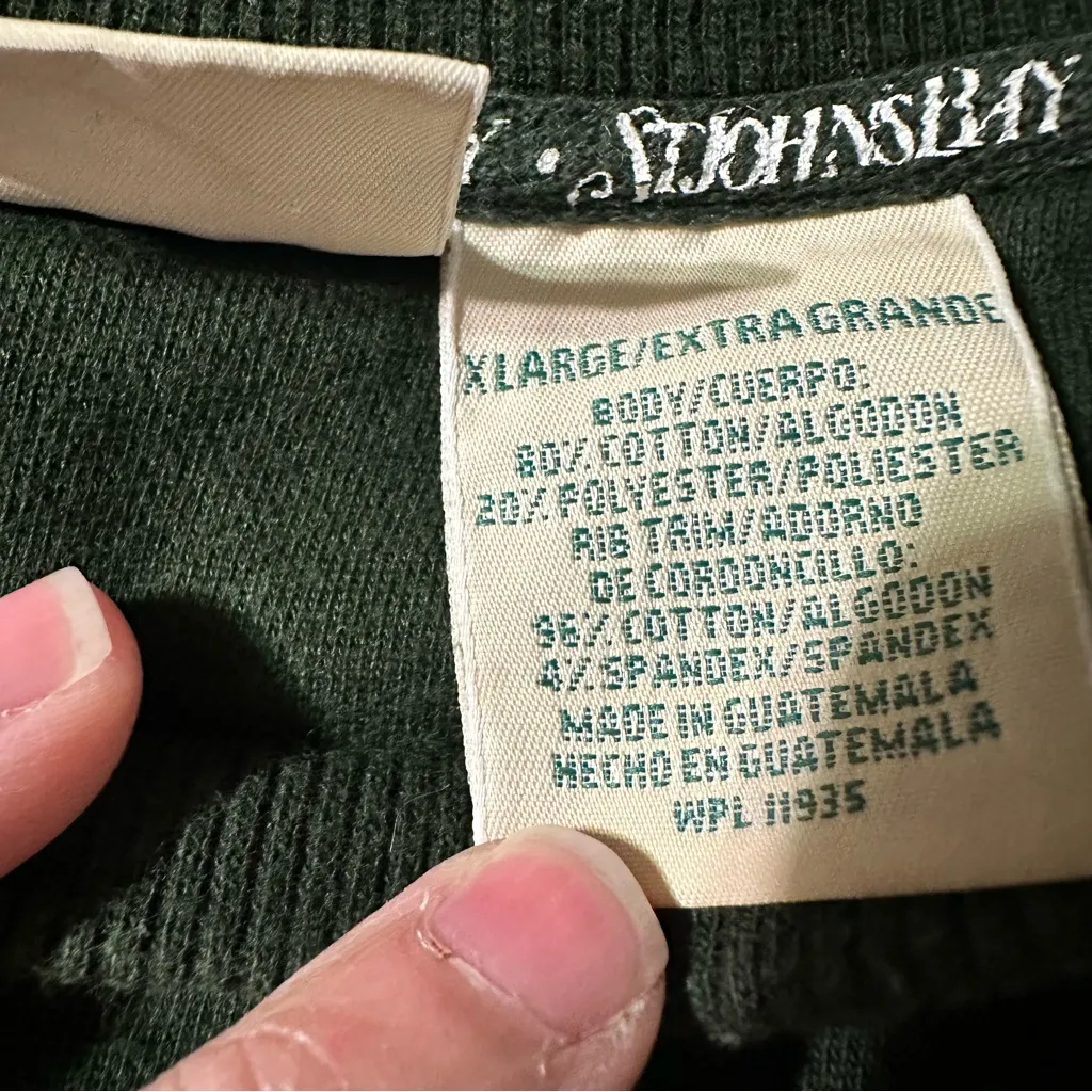 st. john's bay  Forest Green Crew Neck Sweater - Image 4