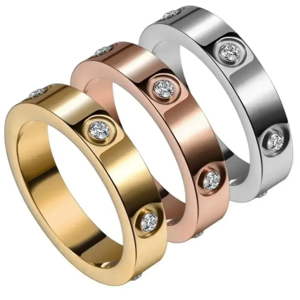 New Unisex 14k gold-plated stainless steel stone band ring,‎ Size 7 - Image 2