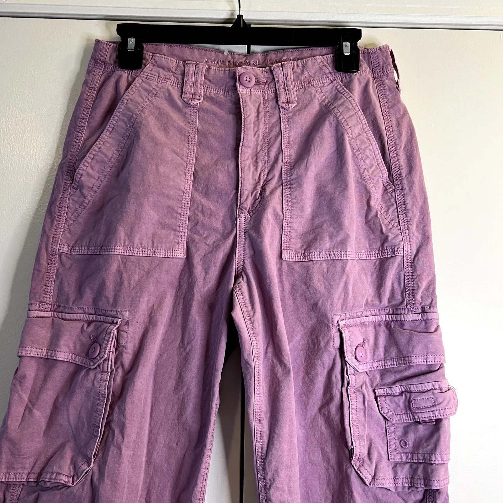 Americal Eagle lilac Cargo Pants Size 8 Y2K - Image 4