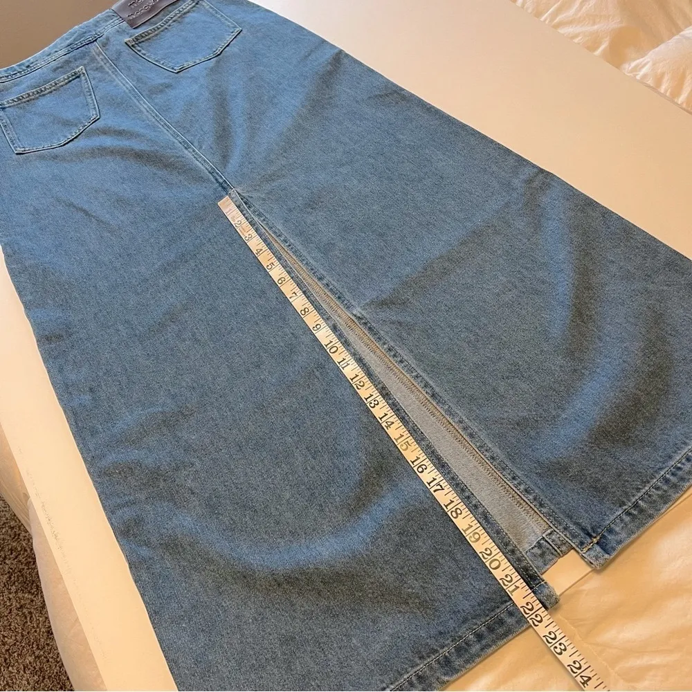 Maison Marguerite denim maxi skirt, medium wash, size M Blue - Image 6