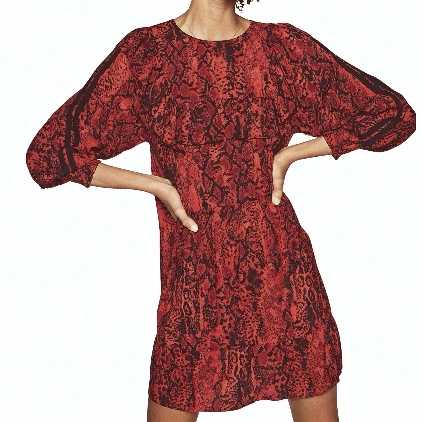 Bash Ba&SH Dress Sz 0 Sz 4 U.S Coastal Cowgirl Animal Boho Music Festival Safari - Image 6