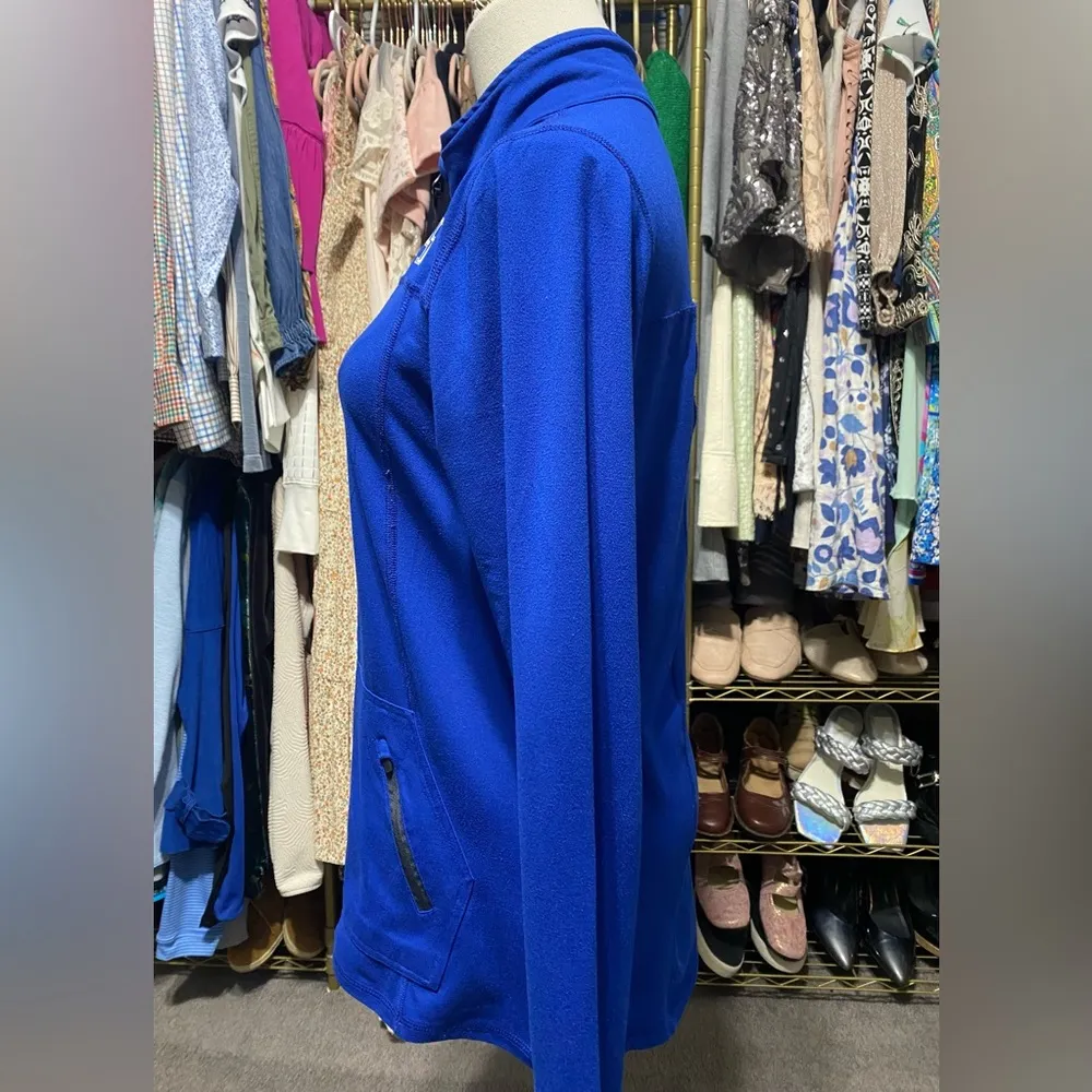 UK Full Zip Performance Jacket Blue Size Medium - Image 3