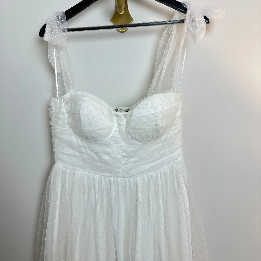 PETAL & PUP Floret Midi Dress in White Size Large - Image 6