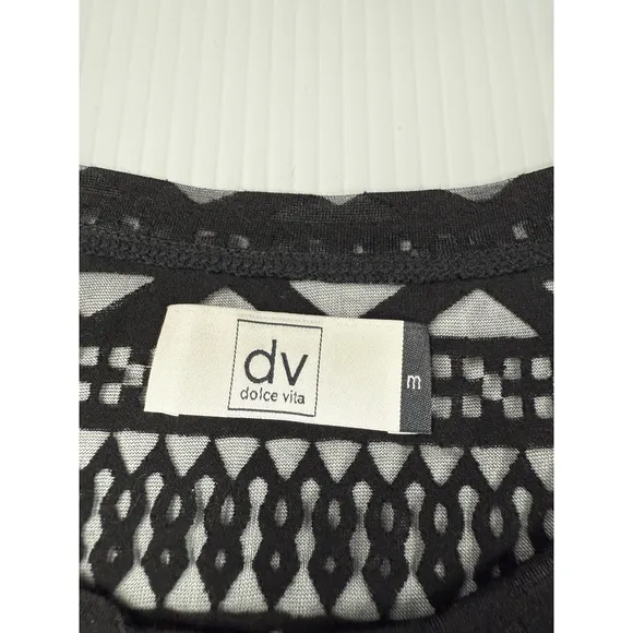 DV Dolce Vita Black Peplum‎ Tank Top Sleeveless Casual Blouse Size M Size M - Image 2