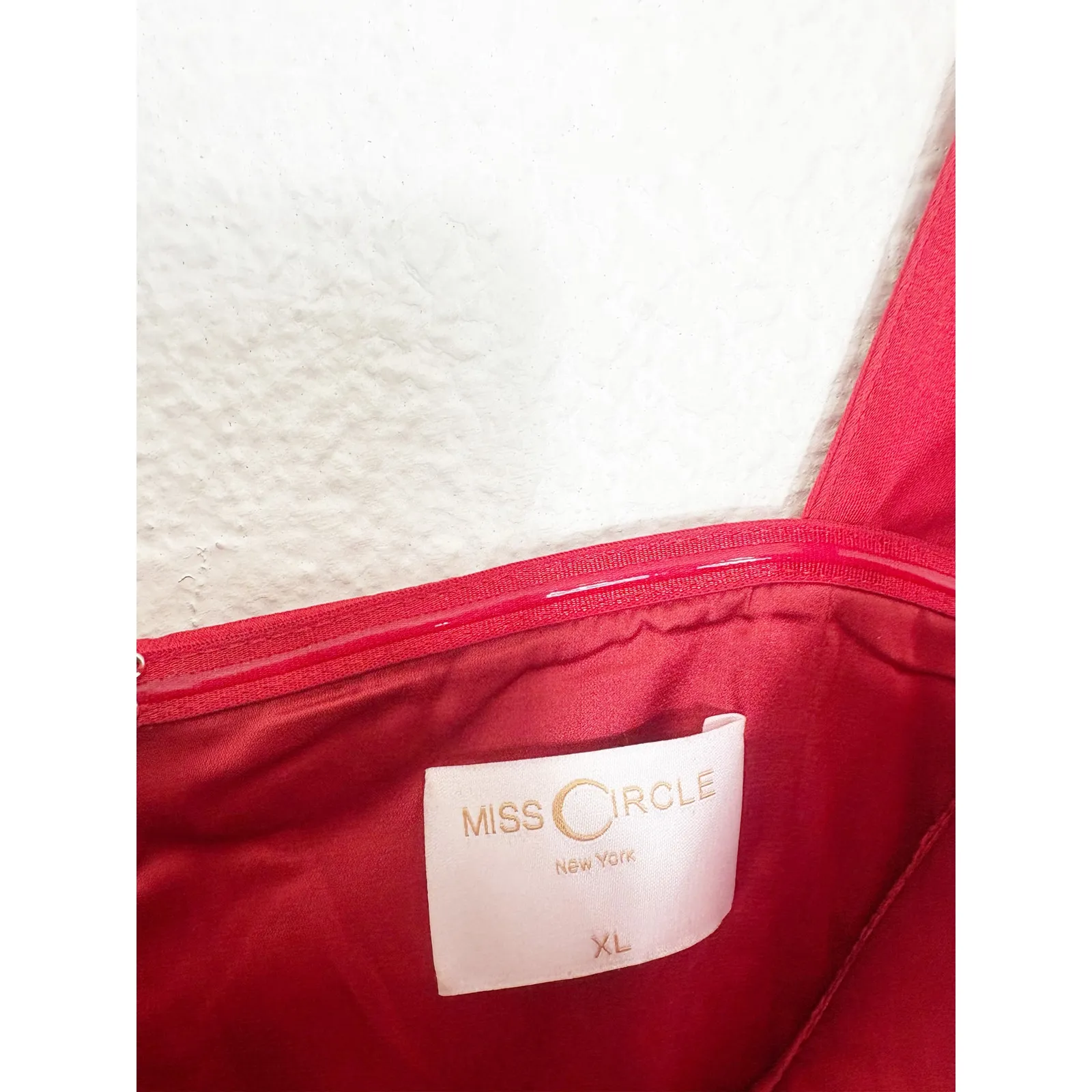 Miss Circle Hedy Red Satin Corset Draped Dress Size XL Sexy Cocktail Wedding - Image 6