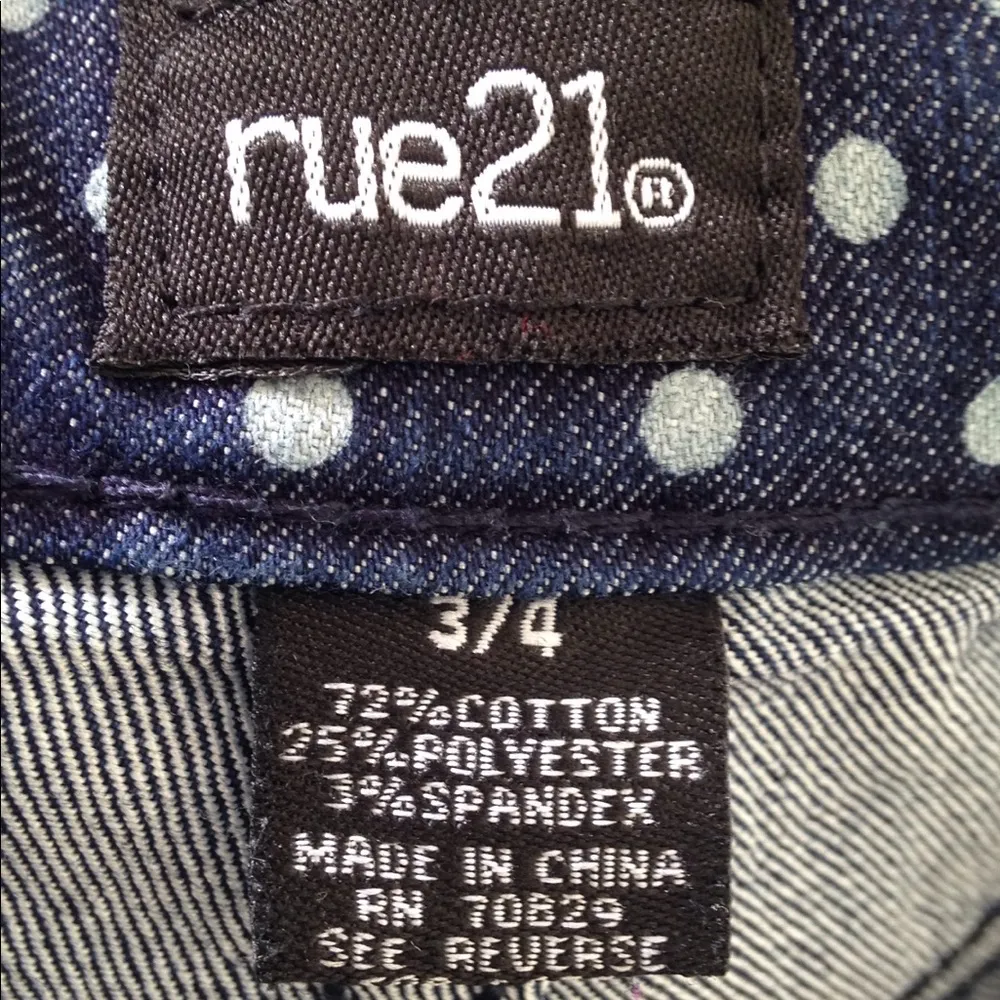 FINAL MARKDOWN Rue 21 Polka Dot Blue Jeans (3/4) - Image 6