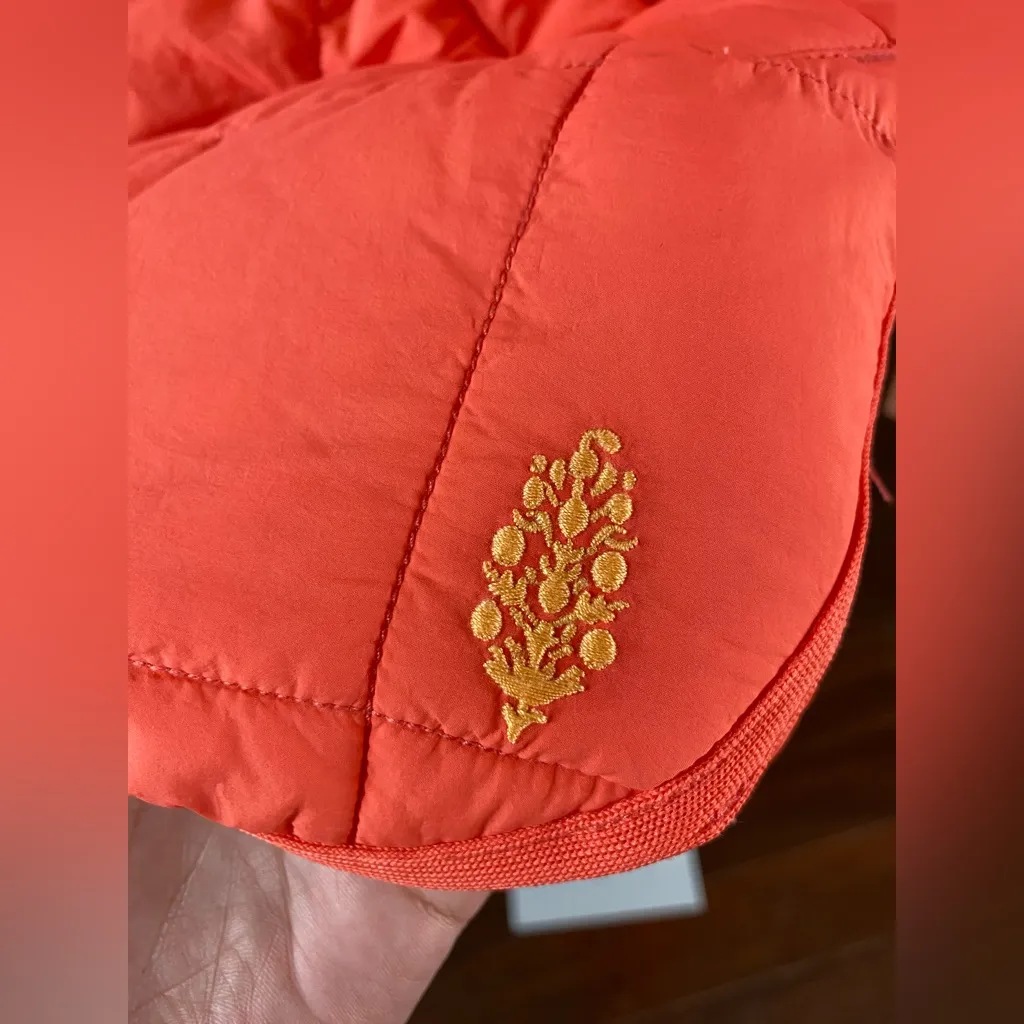 Free People Movement Pippa Packable Puffer Vest Orange Size M - Image 5