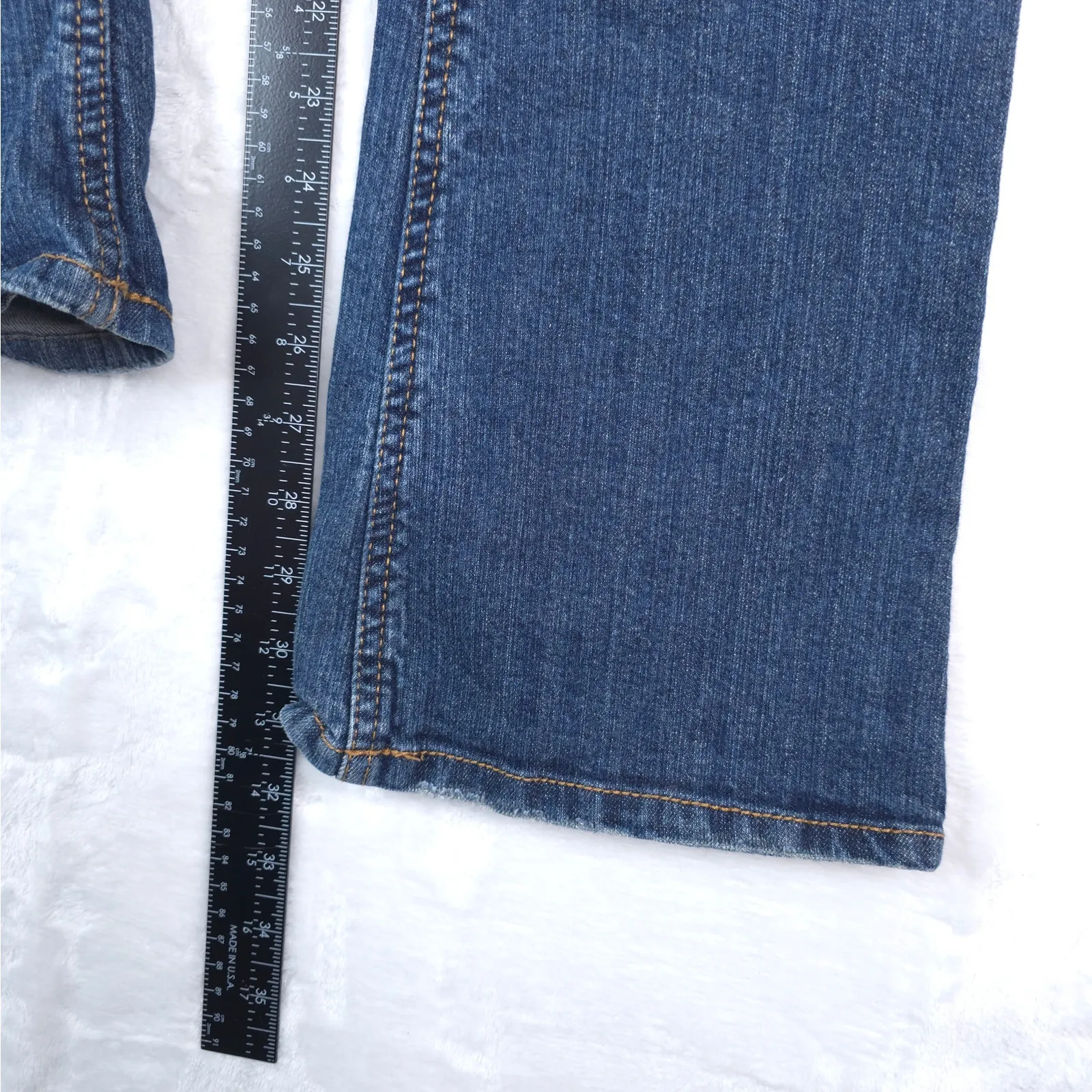 Aeropostale Jeans Womens 3/4 Reg Blue Haley Flare Stretch Denim Y2K Low Rise - Image 11