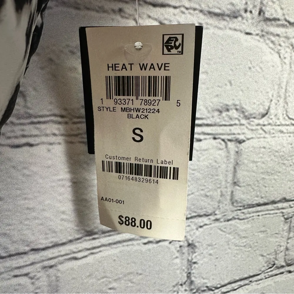 BAR III Heat Wave Push-Up Lace-Up Stretch V Neck One Piece Suit Black White S - Image 4