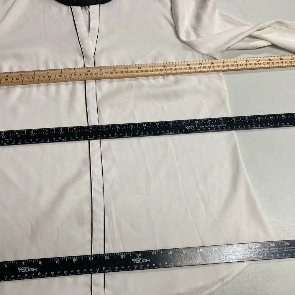 ANN TAYLOR Women’s White Long Sleeve Top Size Large‎ - Image 7