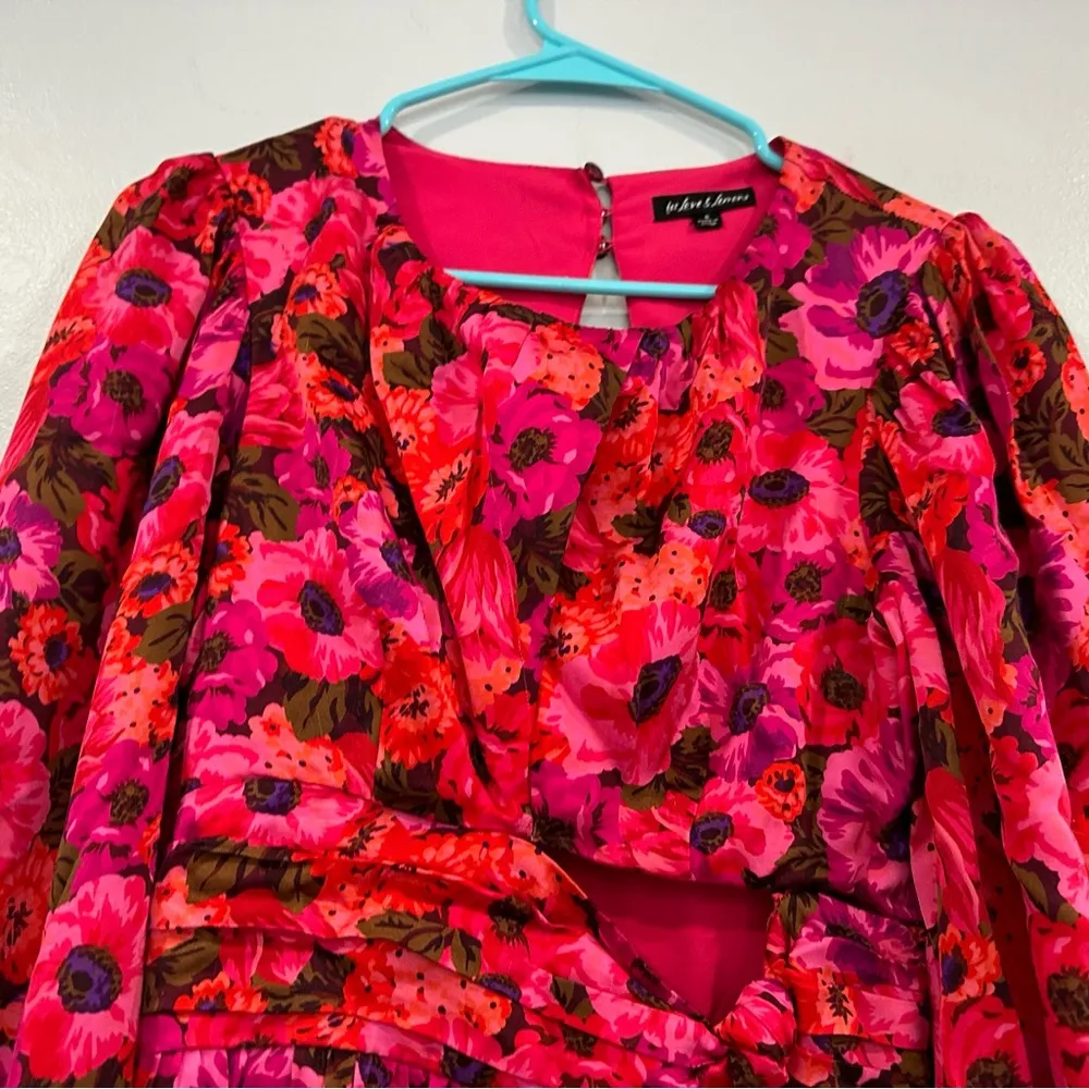 For Love & Lemons Lauren Floral Long Sleeve Dress Small S - Image 2
