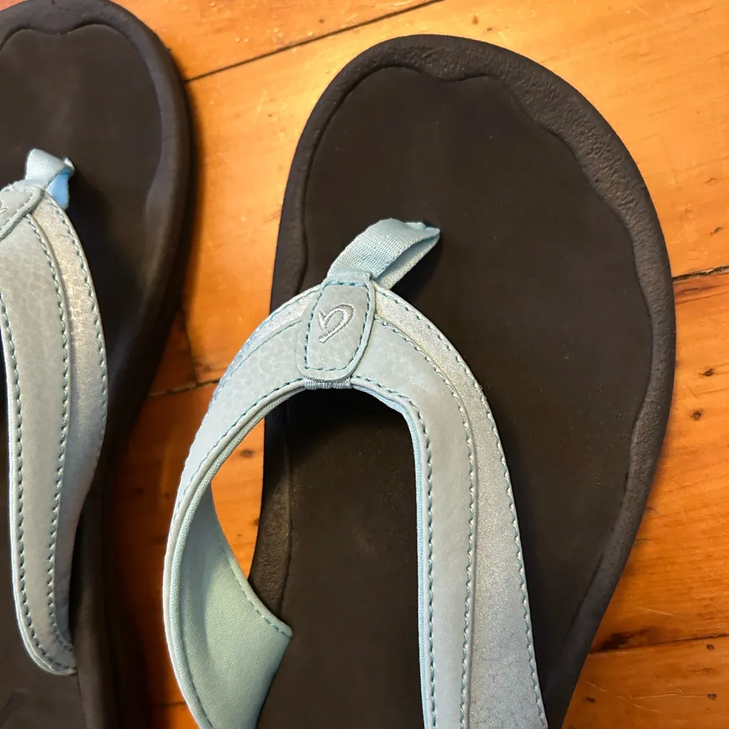 Olukai ohana flip flop sandals sea glass 7 Black - Image 2