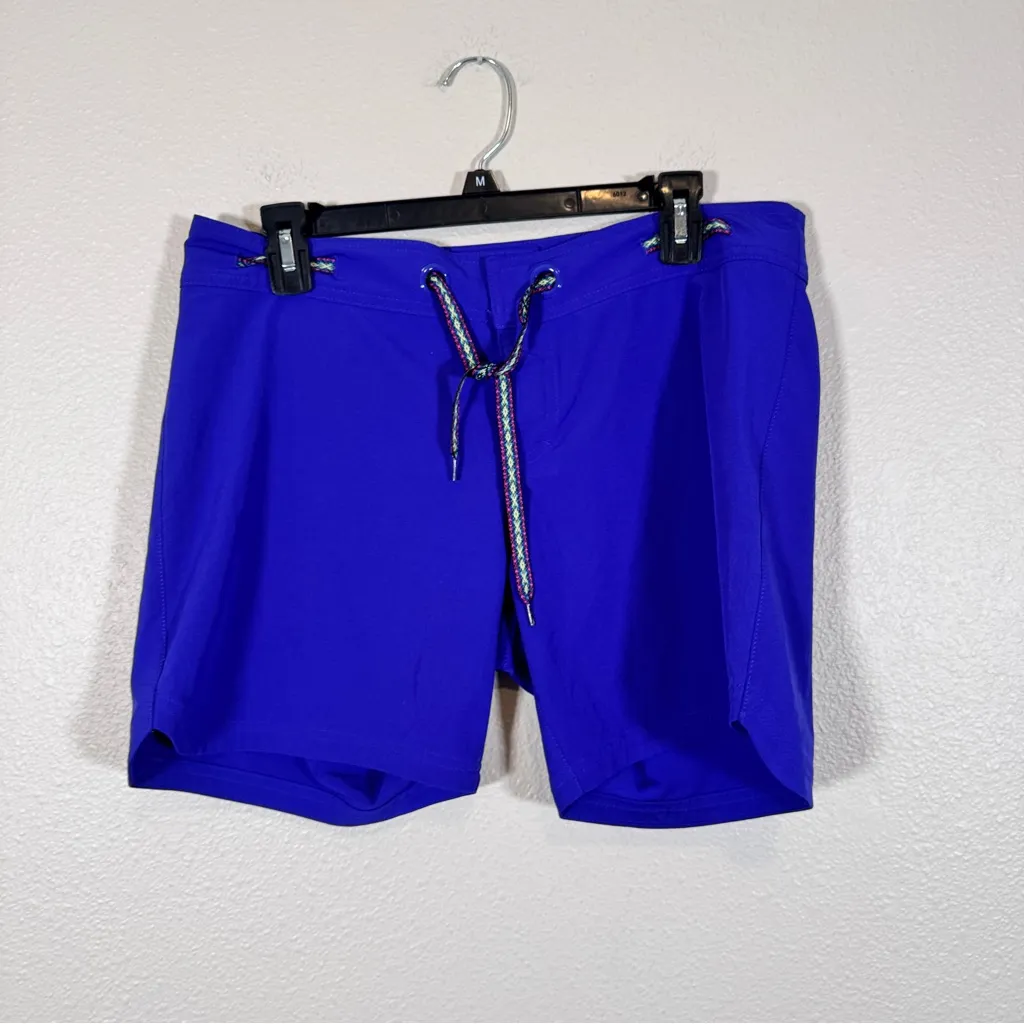 Prana Blue Board Shorts Women’s M Beachy Summer Athletic Gorpcore Drawstring - Image 10