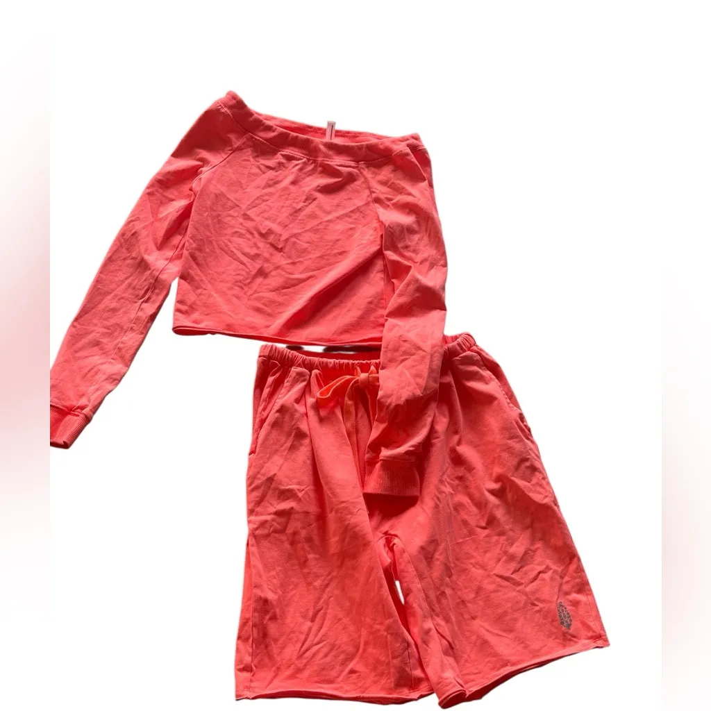 NWOT FP Movement X Free People Hot Shot Easy Set~ Neon Coral 2PCS Set - Image 5