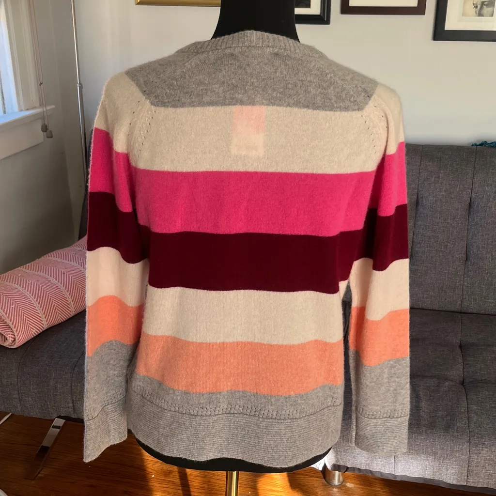 New with tags Marine Layer Women's Maya Striped 100% cashmere Sweater  XS - Image 2