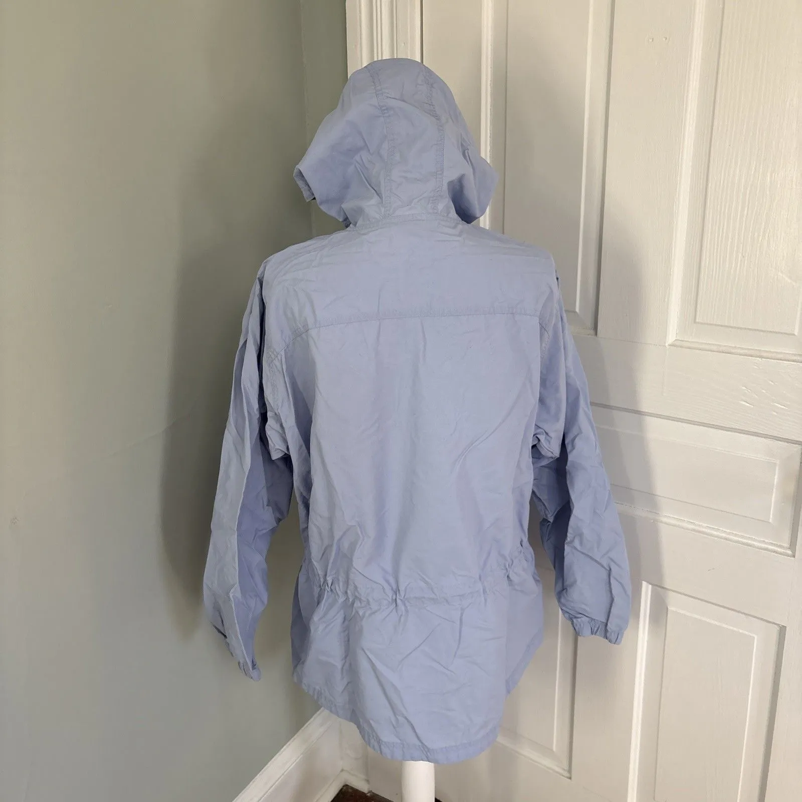 L.L. Bean Outdoors Windbreaker Women’s Size Large Light Blue Jacket - Image 4