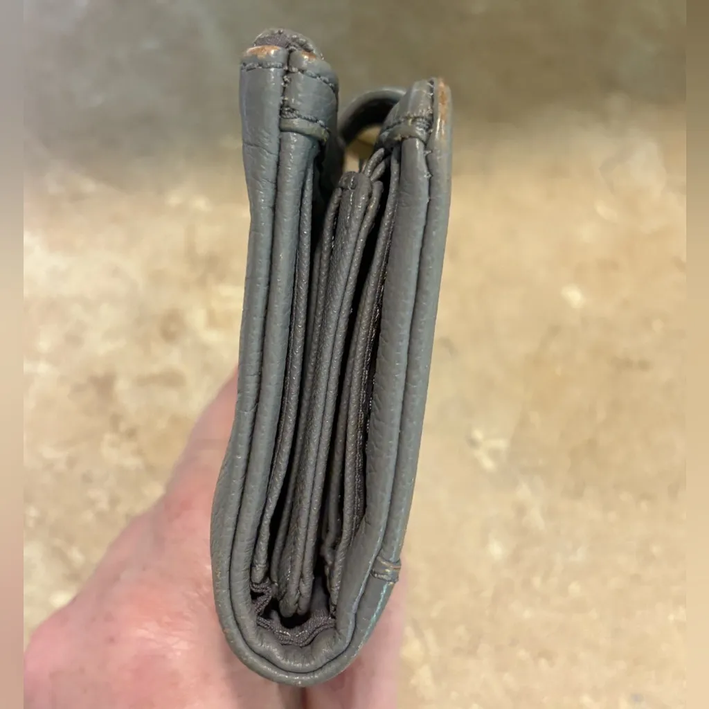 Fossil Lainie Multifunction leather (cow hide) bifold snap wallet gray - Image 4