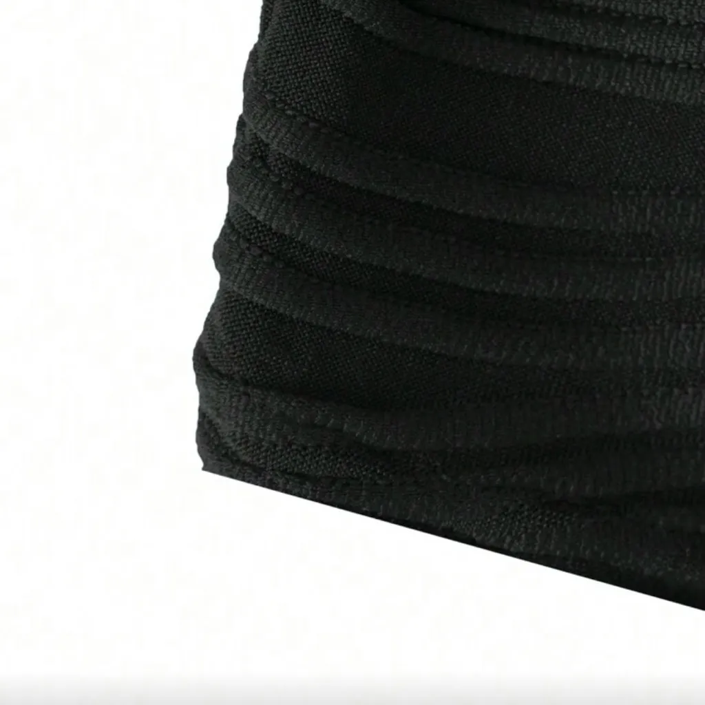 SHEIN Drawstring Front Cut Out Tube Top, Black, Size S, NWOT - Image 3