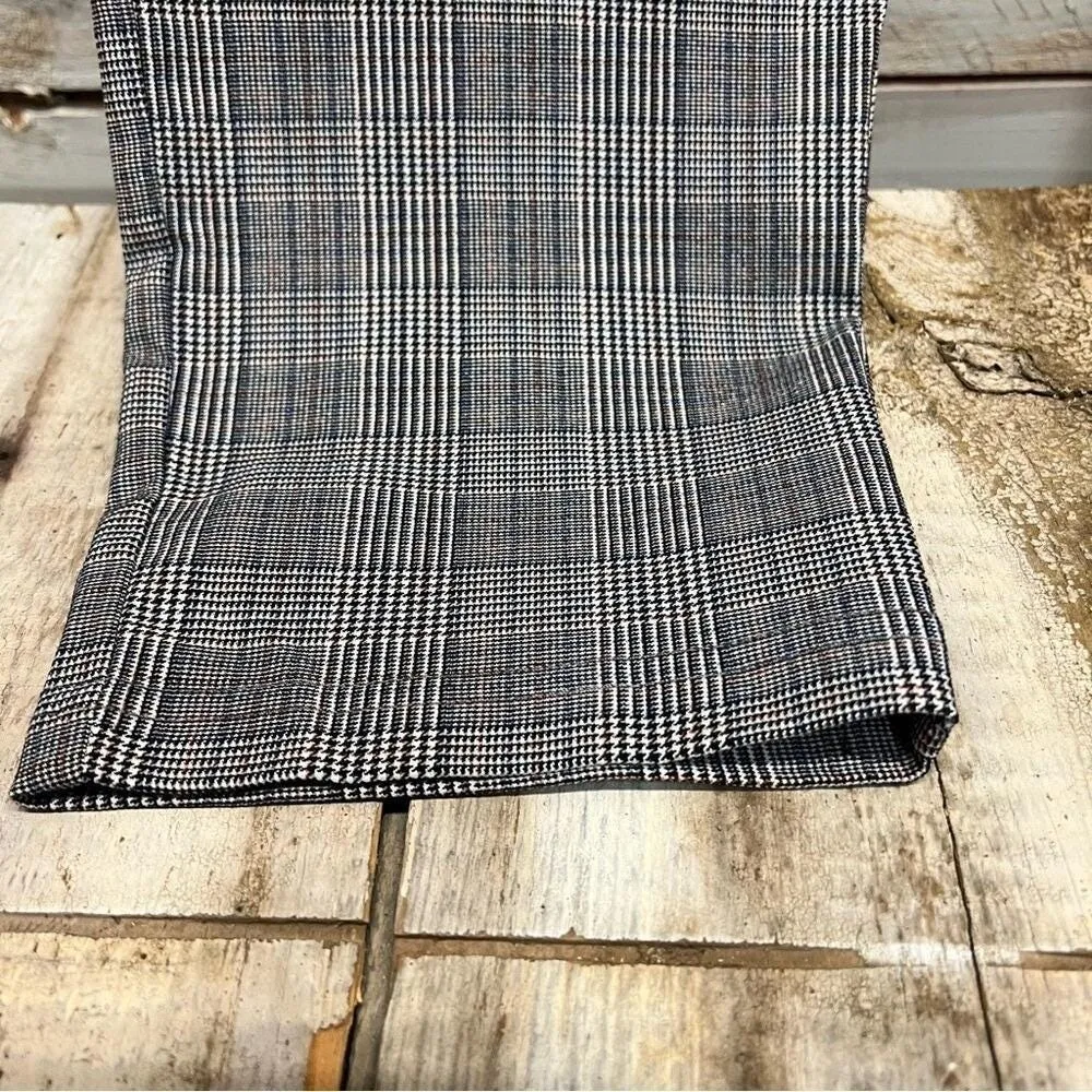 Tommy Hilfiger Plaid Pants Gray Check Officecore Preppy Minimalist Trousers Sz12 - Image 4