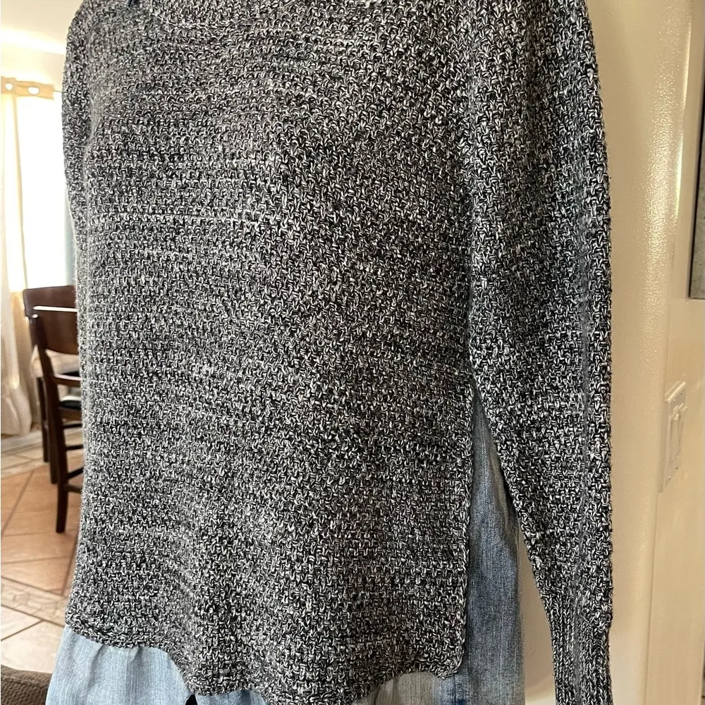 Denim sweater over blouse look size M Size M - Image 2