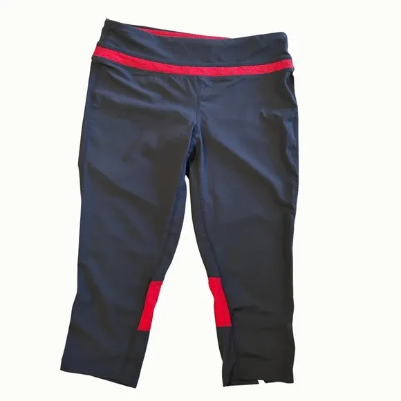 Tangerine Athletic Workout Active Leggings Size Medium Grey Pink - Image 4