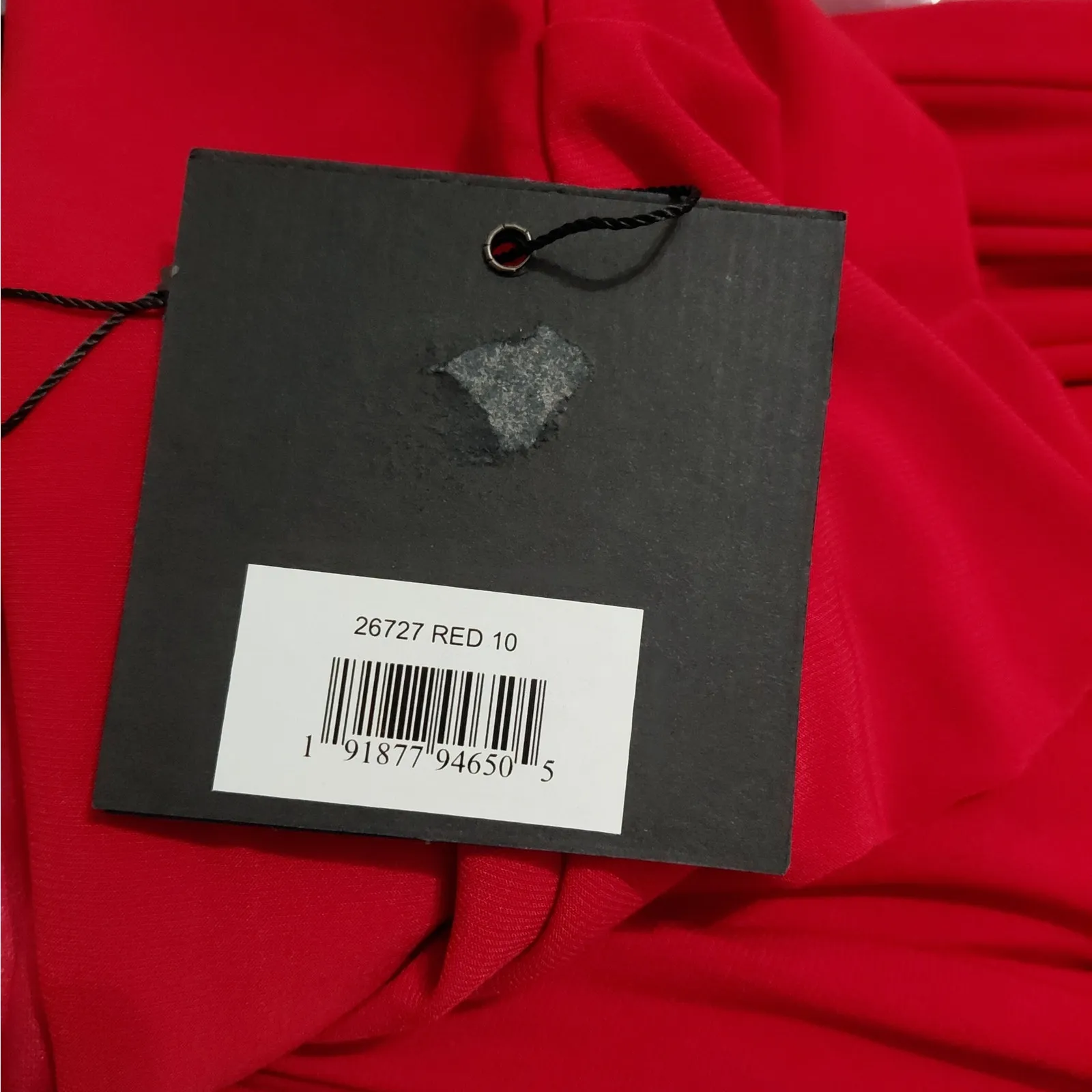 Mac Duggal Ieena Formal Evening Gown Womens 10 Red Sexy Maxi Dress Wedding Party - Image 12