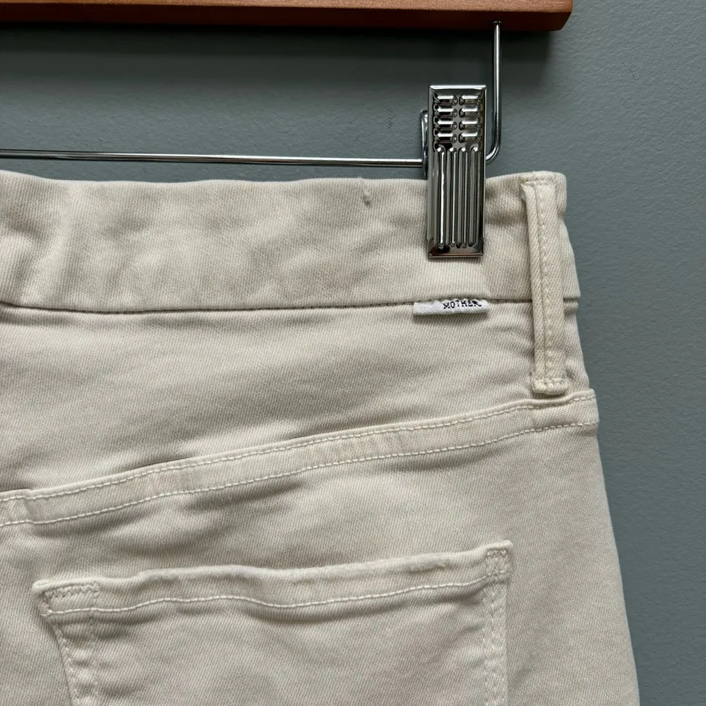 Mother Jeans High Waisted Looker Ankle Pretty Just Strolled In The City Ivory 29 - Image 11