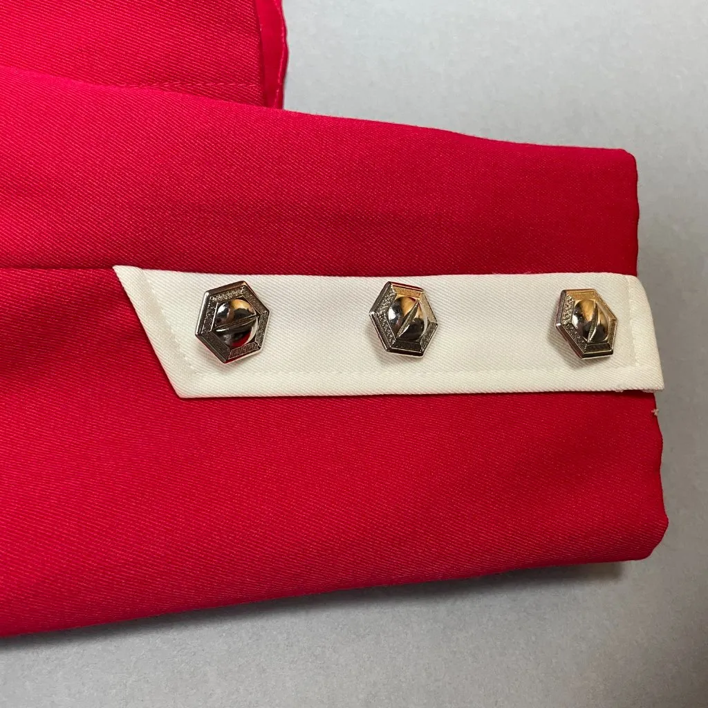 Vintage Blazer‎ Rodeo Queen Retro 90s Power Suit Large Buttons Bold Funky Woman Red - Image 13