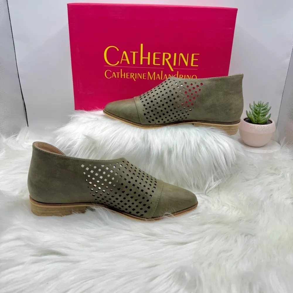 Catherine Catherine Malandrino Roffee Flats- OLIVE, US 6.5 - Image 7
