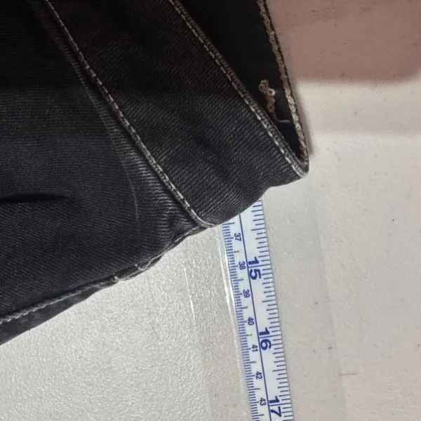 Please Button Fly Black Boyfriend Jeans Made in Italy Size XS X Small Stretch - Image 5