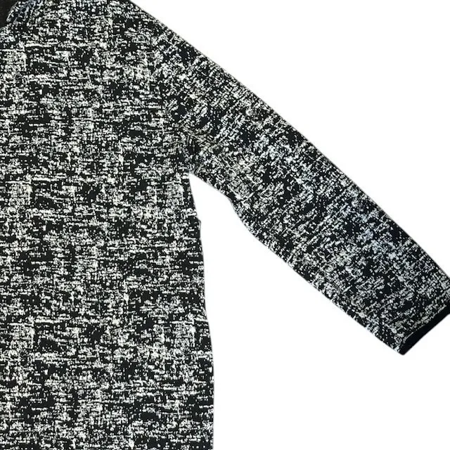 Philosophy Textured Black and White Open Front Longline Duster, Jacket Women's M - Image 6