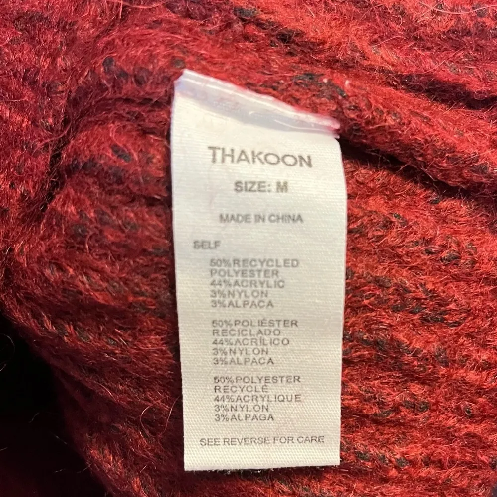 Thakoon Sweater Burgundy Red Cropped Ribbed Turtleneck Knit Sz M NWT Size M - Image 7