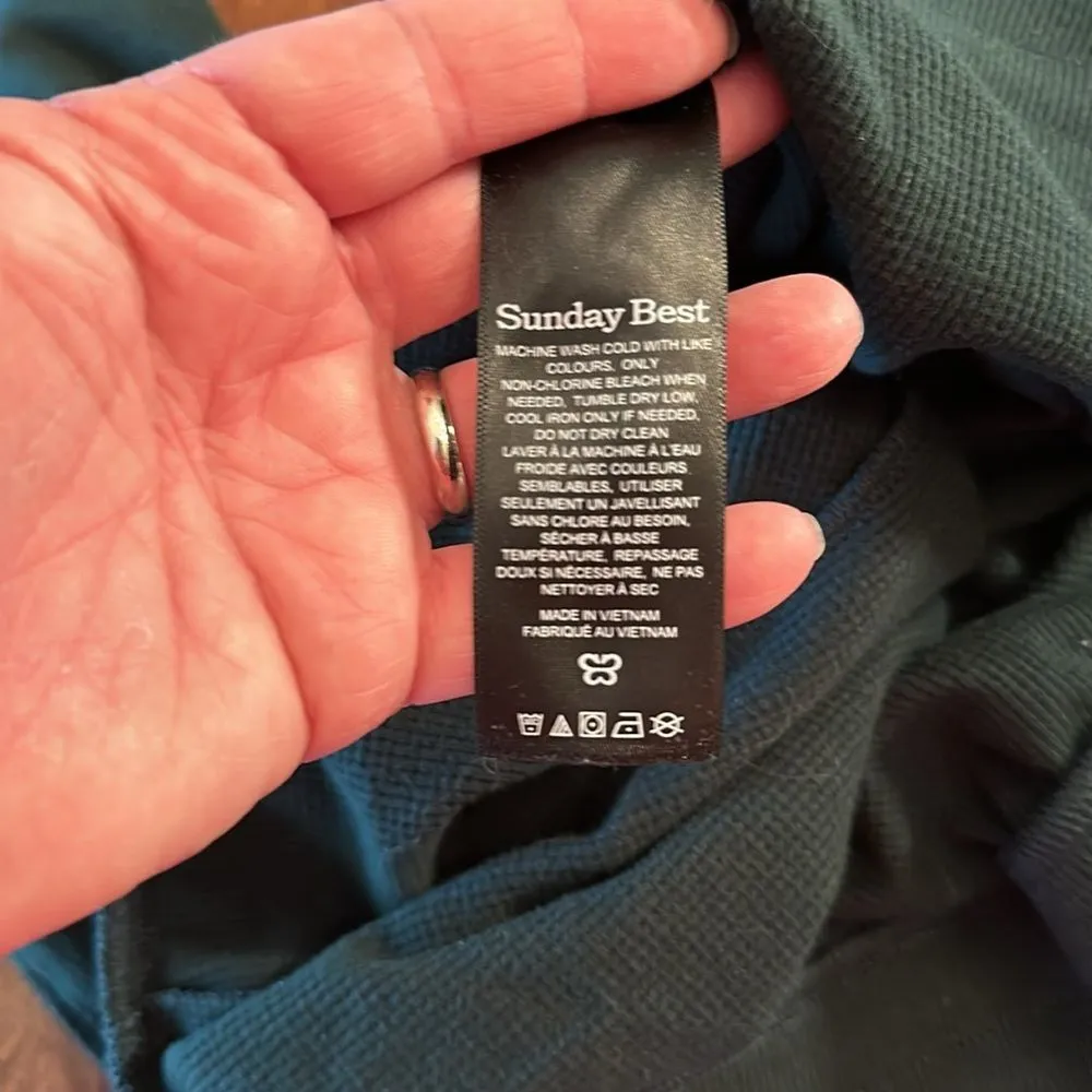 Aritzia Sunday Best Lounge Pants, Forest Green, Size Medium - Image 4