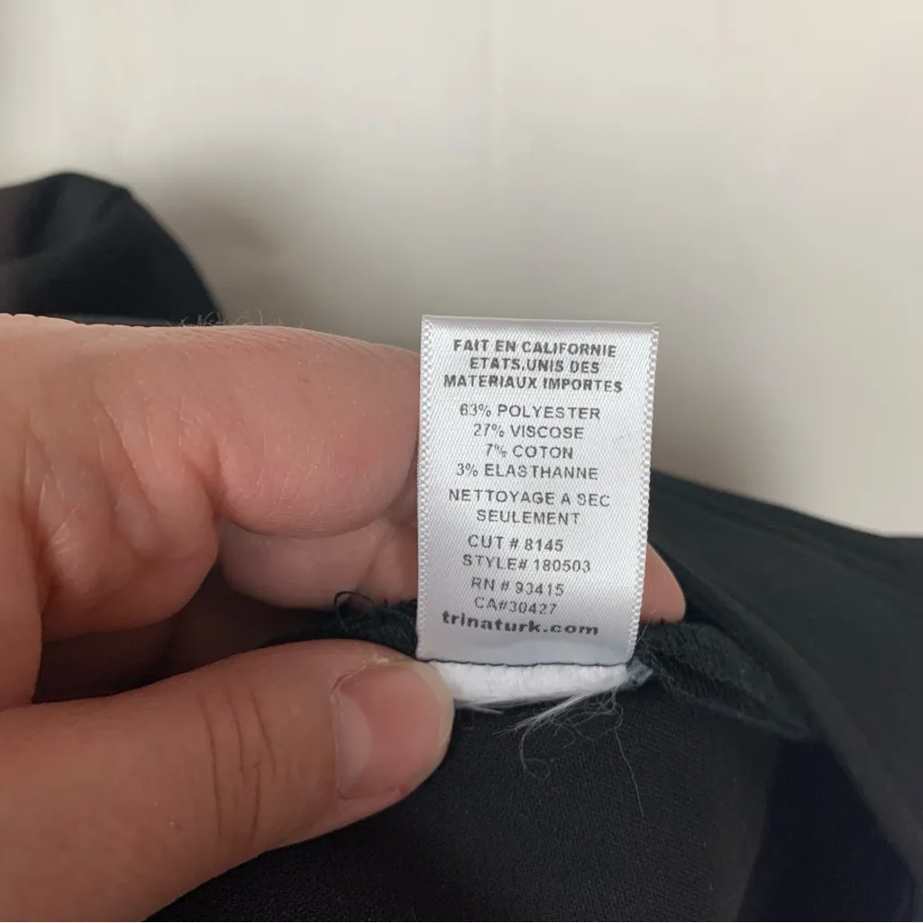 Trina Turk size 14 Black cropped gem lined trouser pants rhinestones new - Image 6