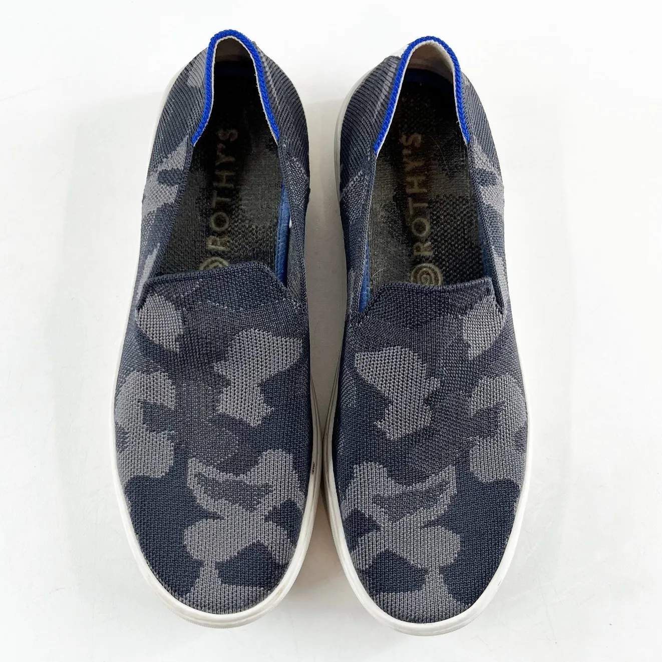 Rothy's The Original Slip On Loafer Sneaker Shoe Camo Gray Black 7.5 - Image 7