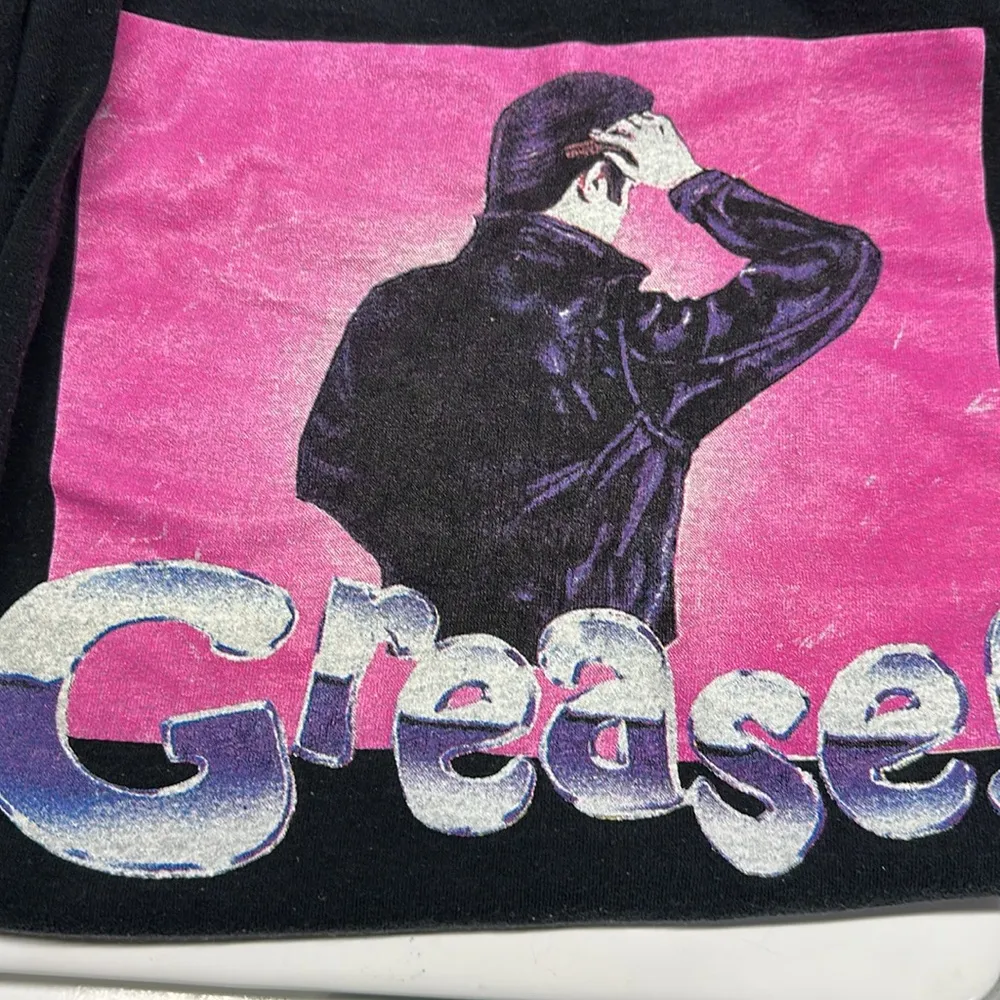 Vintage Grease John Travolta Shirt XL Made USA Danny Zuko VTG Movie Promo Play - Image 5